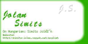 jolan simits business card